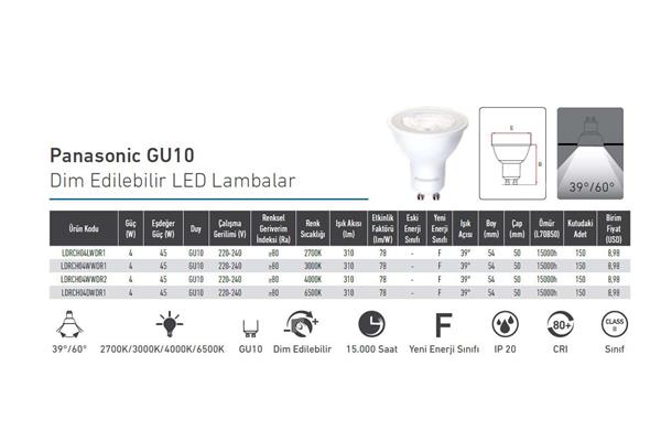 Panasonic Gu10 Led Lamba